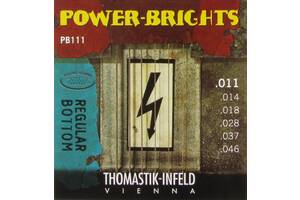 Струны для электрогитары Thomastik-Infeld PB111 Power-Brights Regular Bottom Medium Electric Guitar Strings 11/46