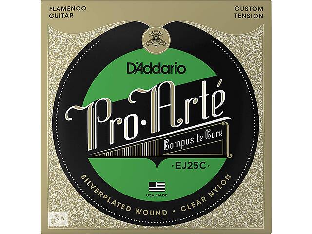 Струны для классической гитары D'Addario EJ25C Composites Flamenco Clear Nylon Custom Tension