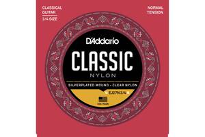 Струны для классической гитары D'Addario EJ27N 3/4 Student Nylon Classical Strings Normal Tension