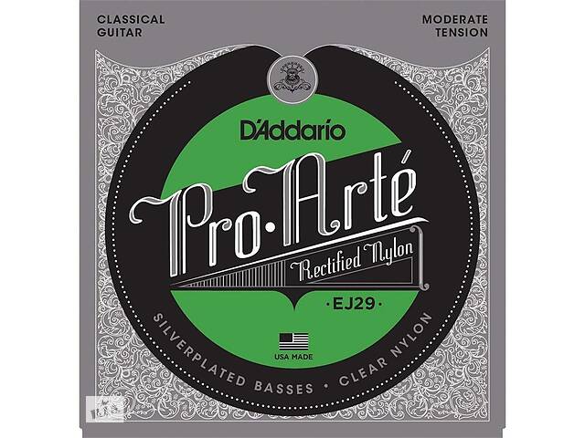 Струны для классической гитары D'Addario EJ29 Classical Rectified Trebles Moderate Tension