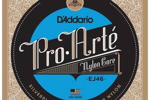 Струны для классической гитары D'Addario EJ46 Classical Silverplated Wound Nylon Hard Tension