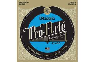 Струны для классической гитары D'Addario EJ46C Classical Silverplated Wound Nylon Hard Tension