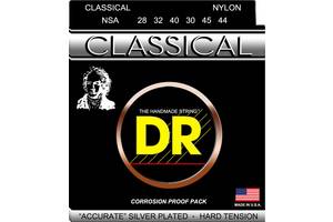 Струны для классической гитары DR NSA Nylon Classical Silver Plated Strings Hard Tension