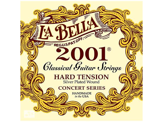 Струны для классической гитары La Bella 2001H Classical Silver Plated Hard Tension