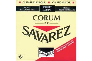 Струны для классической гитары Savarez 500PR Rectified Corum New Cristal Classical Guitar Strings Normal Tension