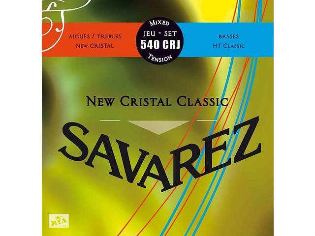 Струны для классической гитары Savarez 540CRJ New Cristal Classical Guitar Strings Mixed Tension