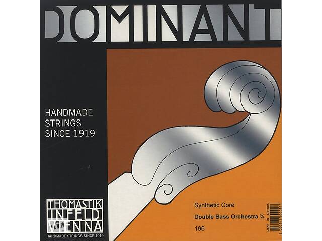 Струни для контрабасу Thomastik-Infeld 196 Dominant Synthetic Core 3/4 Orchestra Double Bass Strings Medium Tension