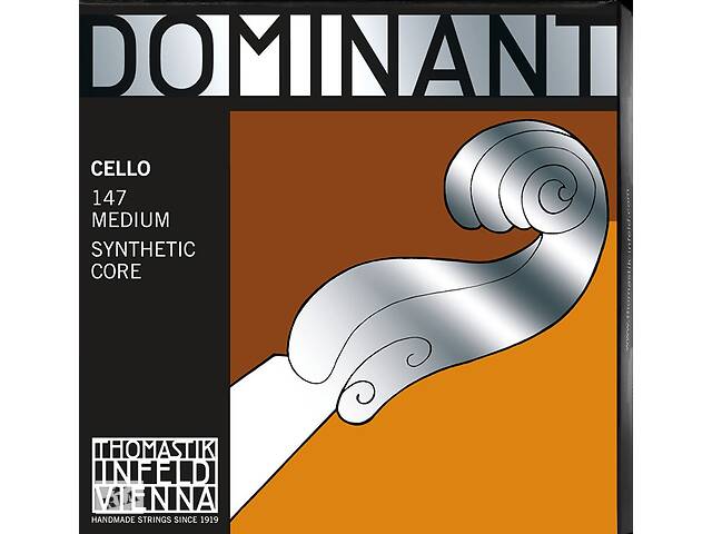 Струни для віолончелі Thomastik-Infeld 147 Dominant Synthetic Core 4/4 Cello Strings Medium Tension