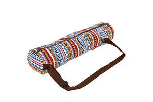 Сумка для йога коврика Yoga bag KINDFOLK FI-8365-1 размер 15смх65см Оранжевый-голубой (AN0672)