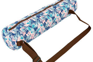 Сумка для йога коврика Yoga bag KINDFOLK FI-8365-2 размер 15смх65см Розовый-голубой