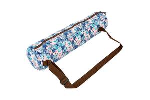 Сумка для йога коврика Yoga bag KINDFOLK FI-8365-2 размер 15смх65см Розовый-голубой (AN0673)