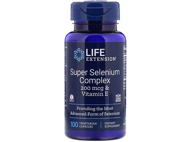 Супер Комплекс Селен, Super Selenium, Life Extension, 100 Вегетарианских Капсул