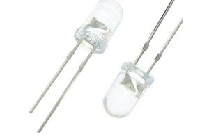 Светодиод 5 мм белый LED прозрачный