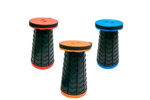 Табурет складной пластиковый 'Folding stool - Оранжевый' 45х26 см, раскладной телескопический стул (ST)
