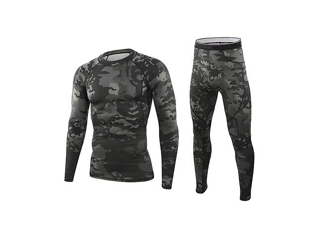 Термобілизна чоловіча Lesko A152 2XL Camouflage Black (3566-19531)