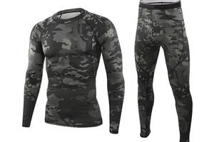 Термобелье мужское Lesko A152 2XL Camouflage Black