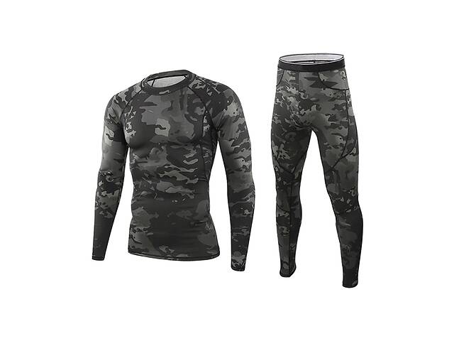 Термобелье мужское Lesko A152 2XL Camouflage Black