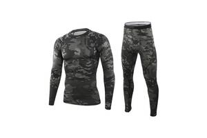 Термобелье мужское Lesko A152 L Camouflage Black (3566-19533)