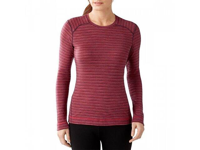 Термофутболка Smart Wool Wm's Merino 250 Baselayer Pattern Crew Aubergin Heather M (1033-SW