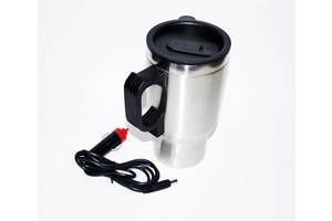 Термокружка с подогревом Electric Mug 12 V Серебристый с черным (73698839)