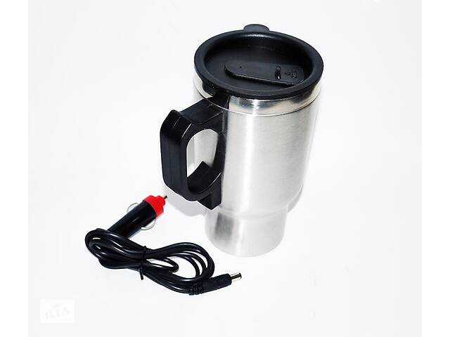 Термокружка с подогревом Electric Mug 12 V Серебристый с черным (73698839)