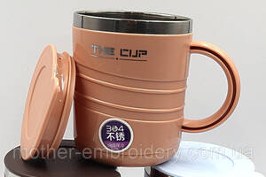 Термокухоль вакуумний 400 мл металевий 'The Cup' для кави та чаю бежевий термос