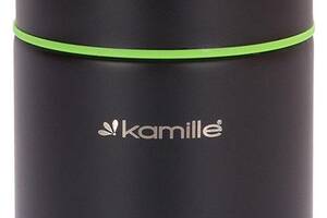 Термос пищевой Kamille Merikano, 500мл из нержавеющей стали, черный