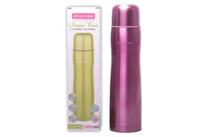 Термос розовый 1000ml из нержавеющей стали KL226068 Kamille