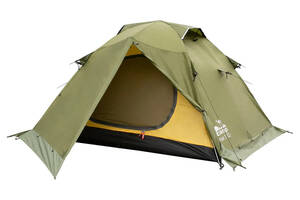 Трехместная палатка Tramp Peak 3 (V2) зеленая экспедиционная