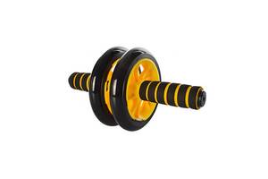Тренажер колесо для м'язів преса MS 0872 діаметр 14 см (Жовтий)
