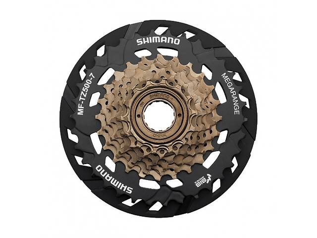 Трещотка Shimano MF-TZ500 7sp 14-28 защита Черная/Коричневая (MF-TZ500-7-CP)