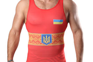 Трико для боротьби Wrestler UKR approved UWW Червоний XL
