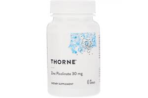 Цинк Пиколинат, Zinc Picolinate, Thorne Research, 30 мг, 60 капсул