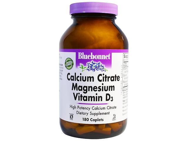 Цитрат Кальция Магний + Витамин D3 Bluebonnet Nutrition 180 капсул
