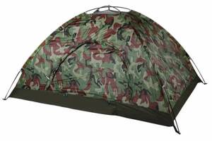 Туристическая палатка автоматическая 3х местная Voyager Camo 2х1.5х1.35м Камуфляж + Фонарь SB-9688Solar