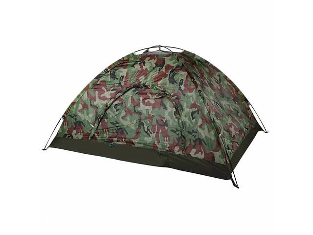 Туристическая палатка автоматическая 3х местная Voyager Camo 2х1.5х1.35м Камуфляж + Фонарь SB-9688Solar