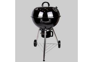 Вугільний гриль-барбекю з термометром у кришці Lightled MEAT GRILL LV20015599L Black