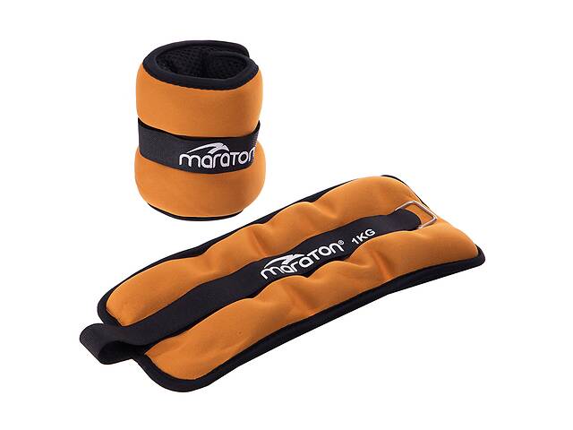 Утяжелители-манжеты для рук и ног FI-3123 Maraton 1 кг пара Оранжево-серый 56446002