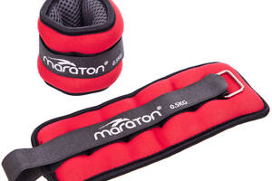 Утяжелители-манжеты для рук и ног MARATON FI-2858-1 (2 x 0,5кг) красный-черный