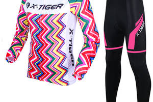 Вело костюм X-Тiger XW-CT-155 Trousers Multicolor Zigzag разноцветный XХL