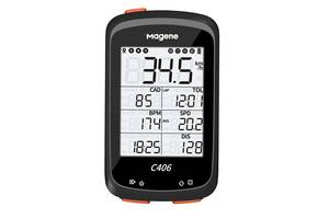 Велокомпьютер Magene C406 c GPS поддержка Strava каденс пульс Черный (C406)