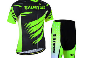 Велокостюм мужской Siilenyond XM-DT-050 Green Stripes XS