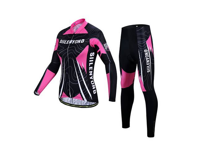 Велокостюм женский Siilenyond SW-CT-057 3XL Черный с розовым (6377-21914)