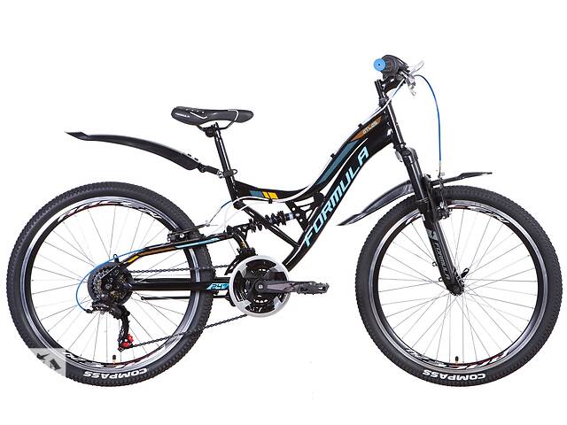 Велосипед 24' Formula ATLAS 2021 (черно-оранжевый с синим)