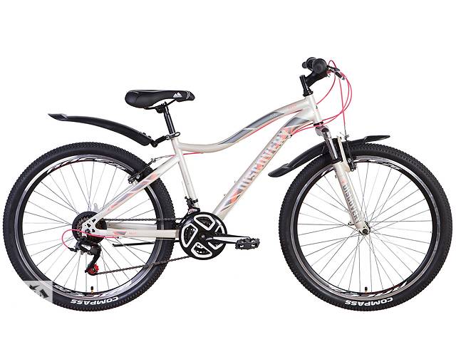 Велосипед 26' Discovery KELLY 2021 (серебристый с розовым (м))