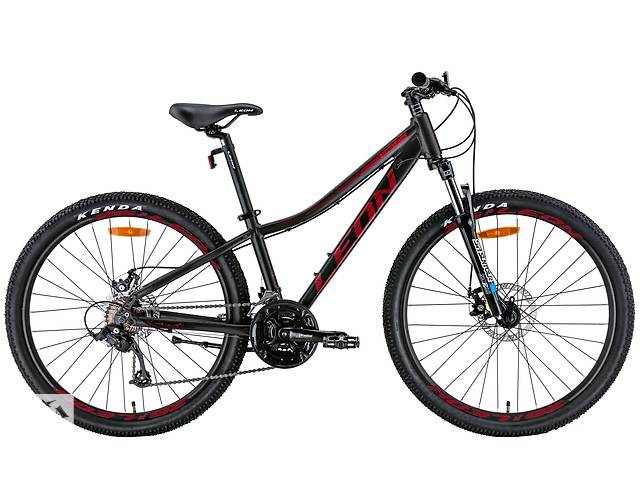 Велосипед 26' Leon SUPER JUNIOR AM DD 2022 (черный с красным (м))
