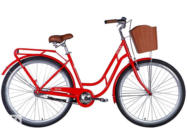 Велосипед 28' Dorozhnik RETRO 2024 (помаранчевий )