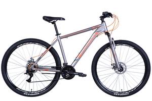Велосипед 29' Discovery BASTION 2024 (сріблясто-помаранчевий (м))