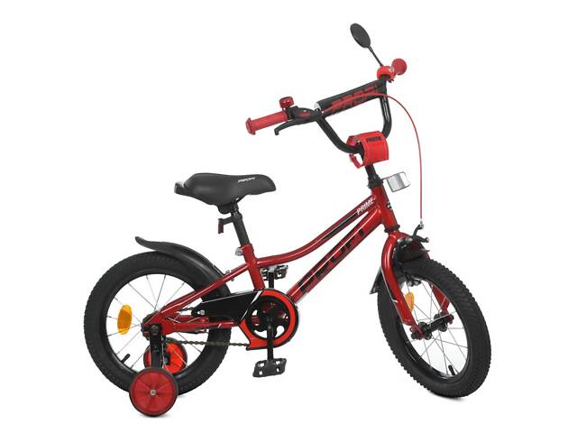 Велосипед дитячий PROF1 Y14221-1 14 дюймів, червоний