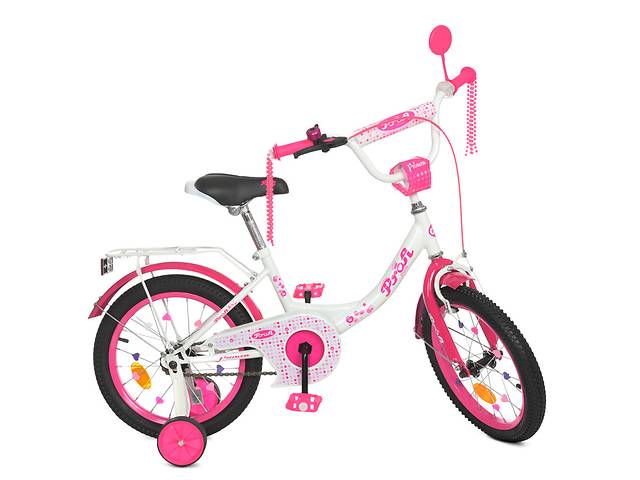 Велосипед дитячий PROF1 Y1614 16 дюймів, рожевий